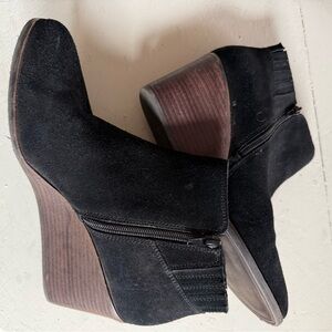 Lucky Brand Black Suede Ankle Booties